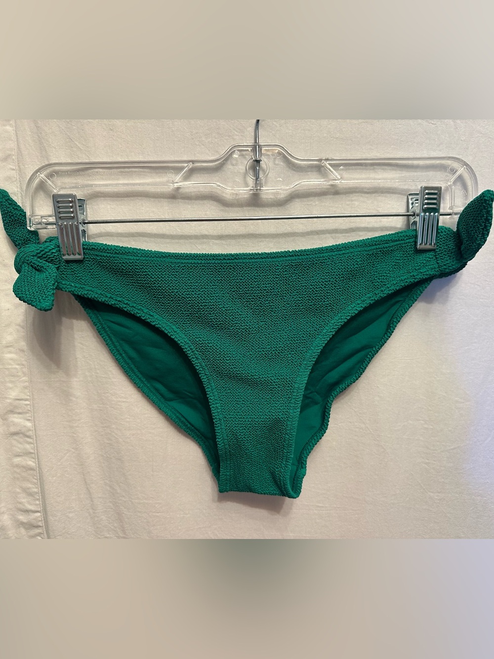 & Other Stories Green Textured Side Tie Bikini Bottom NWT Size 0